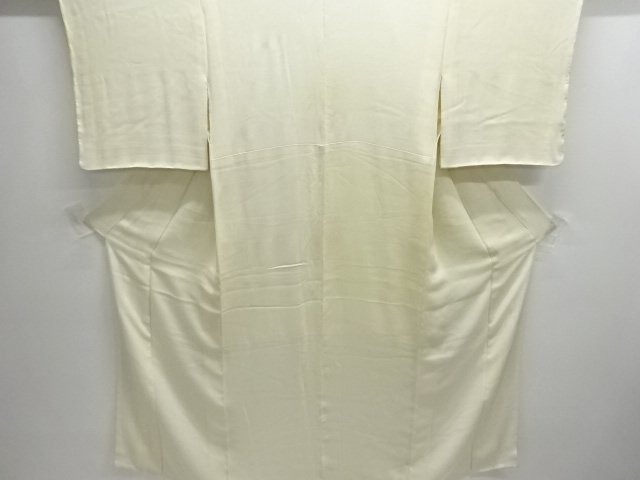 JAPANESE KIMONO / ANTIQUE WHITE BROCADE KIMONO FOR SUMMER NAKAGI
